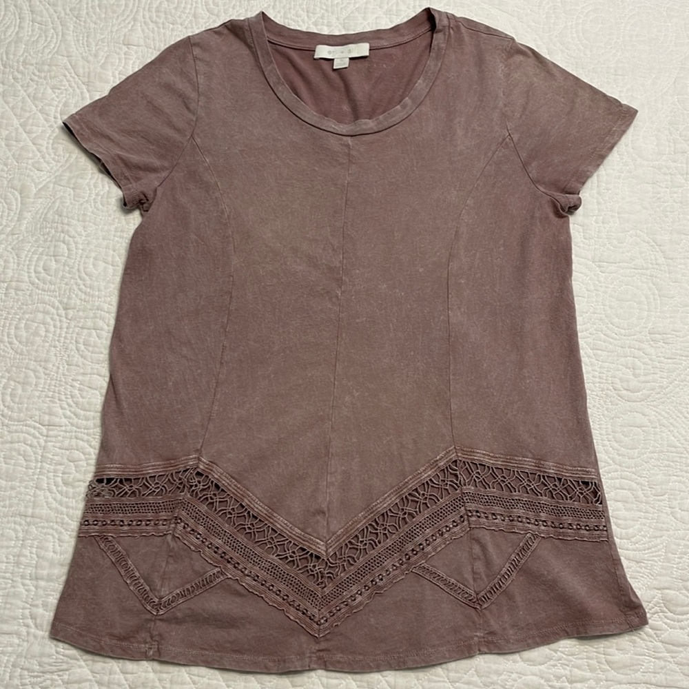 Anthropologie / Eri + Ali Rose Lace Detail Top
